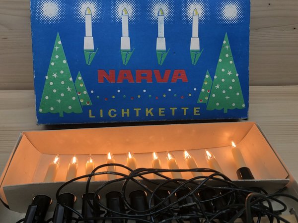 DDR NARVA Lichtkette Weihnachtsbaum